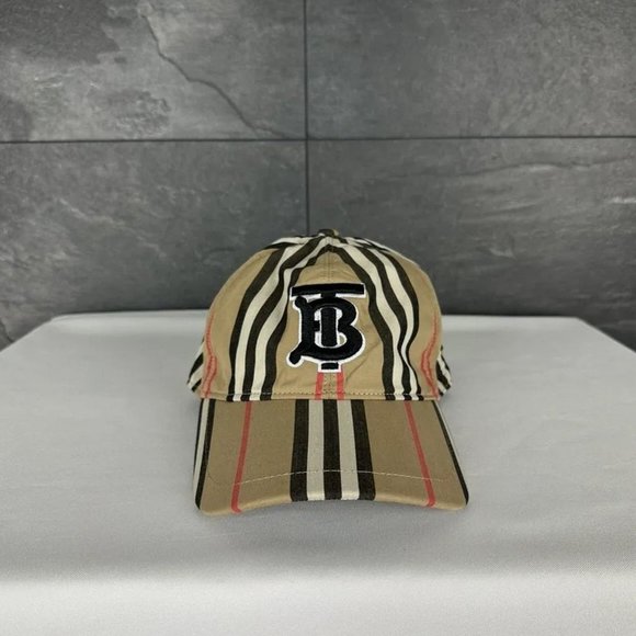 Burberry Stripe Letter Combination Baseball Hat - Picture 2 of 4